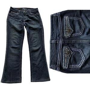 wrangler rock y2k low rise bootcut jeans